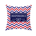 Macro shot of 4th of July pillowcase featuring red white and blue chevron pattern - Red White Blue Chevron Independence Day (TPR178-18) / 45x45cm