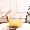 Sac hobo chic jaune crème avec texture luxueuse en relief crocodile pour femme - 21*6.5*16 / Jaune