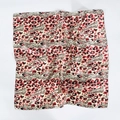 Classic leopard print satin square scarf in red and black with elegant silk-like finish - 60x60cm / Pink