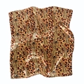 Satin leopard print square scarf 60cm with smooth silk-like texture for women fashion - 60x60cm / Dark Khaki