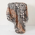 Klassisches Satin-Seidentuch mit Leopardenmuster in Beige und Braun für Damen - Hot Sale Leopard-Hellkaffee