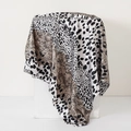 Klassisches Seidentuch mit Leopardenmuster und Patchwork-Design für Damen 90x90cm - Hot Sale Leopard-Hellgrau