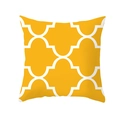 Square peach skin pillowcase with yellow and white geometric quatrefoil pattern print - Yellow White Continuous Quatrefoil Geometric (TPR154-5)