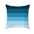 Blue geometric gradient stripe peach skin pillowcase for sofa office decor - Navy Light Blue Horizontal Stripe Gradient (TPR154-23)