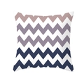 Peach skin pillowcase with blue and pink chevron geometric pattern on white background - Navy Purple Pink White Chevron (TPR154-28)