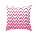Pink and white zigzag pattern decorative pillowcase in square shape for sofa - Pink White Chevron Zigzag (TPR154-35)