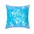 Himmelblauer Kissenbezug mit Bokeh-Punkten und weißem Mother's Day Aufdruck - 45x45 Quadrat (Ohne Füllung) / Himmelblau Traumhaftes Bokeh (TPR165-25)