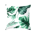 Kussenhoes in Scandinavische stijl met aquarelprint van monstera- en palmbladeren - Tpr171-1 / 45x45 Vierkant (Geen Vulling)