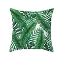 Nordic tropical palm leaf print cushion cover with monstera patterns for sofa - Multi-layered Tropical Broadleaf Style (TPR171-8)
