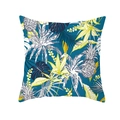 Tropical pineapple and palm leaf cushion cover in navy blue for sofa decor - Tpr171-22 / 45x45 Square (No Insert)