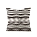 Square beige and black geometric tribal pattern polyester pillow case cover - Geometric Triangle Band Style (JYM047-5) / 45x45CM (No Core)