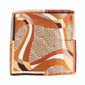 Buntes Leopardenmuster und geometrisches Satin-Seidentuch 60cm Quadratisch Damen - 60*60cm / Braun (Stil 1)