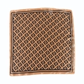 Foulard quadrato in raso dorato con motivo geometrico nero e bordi per uno stile casual - 1# Oro