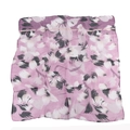 Elegant purple cotton linen scarf with black and white floral prints for women - Purple Freehand Floral (Style 1)