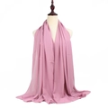 Lightweight breathable 75D pearl chiffon scarf in dusty rose pink for women - Dusty Pink