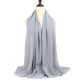 Lightweight grey 75D pearl chiffon headscarf with fine rolled edges on a mannequin - Dark Gray