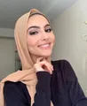 Light brown 75D pearl chiffon hijab scarf for women with elegant drape and soft texture - Tan