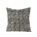 Modern black and white spiral geometric pattern square polyester pillowcase cover - Spiral Geometric Pattern Style (JYM047-17) / 45x45CM (No Core)