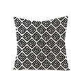 Square black and white geometric pattern polyester pillowcase with modern design - Geometric Greek Key Style (JYM047-18) / 45x45CM (No Core)