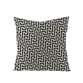 Square black and white Greek Key geometric pattern polyester throw pillow case - Greek Key Geometric Style (JYM047-19) / 45x45CM (No Core)
