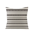 Square black and white geometric ethnic pattern polyester pillowcase with diamond shapes - Dense Geometric Ethnic Style (JYM047-33) / 45x45CM (No Core)