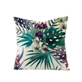 Federa quadrata con stampe tropicali di foglie di monstera e orchidee - Motivo Monstera e Orchidea (JYM027-1)