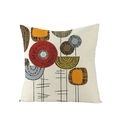 Minimalistischer Kissenbezug mit Retro-Geometrie und orangefarbenen Farbfeldern - Retro Pop Geometrische Blöcke (JYM061-2)
