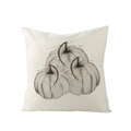 Linen texture Thanksgiving pumpkin decorative pillowcase in oatmeal beige color - Three Tone Pumpkin (JYM057-2)