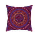 Boho Mandala throw pillow cover featuring vibrant purple and orange patterns on white - Purple Pink Orange Mandala Style (TPR208-5)