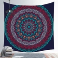 Deep blue mandala wall tapestry with bohemian geometric patterns for home decor - Cgt019-9 / 95*73 (brushed Finish)