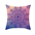 Boho Mandala throw pillow cover featuring pink and purple gradient geometric patterns - Pink Purple Gradient Mandala Style (TPR208-19)