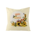 Square polyester pumpkin sunflower pillow cover with Happy Harvest print for autumn decor - 45x45cm (No Insert) / Happy Harvest Pumpkin (JYM057-29)