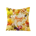 Square Thanksgiving pumpkin pillowcase with thank you print and watercolor harvest decor - 45x45cm (No Insert) / Thank You Watercolor Harvest (JYM057-34)
