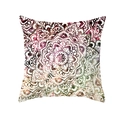 Boho Mandala throw pillow cover with vintage watercolor patterns in olive and purple - Vintage Watercolor Mandala Style (TPR208-33)