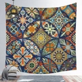 Bohemian mandala tapestry with colorful geometric patterns for wall decor - Cgt019-30 / 95*73 (brushed Finish)