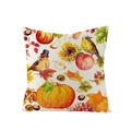 Square pumpkin and sunflower pillowcase for Thanksgiving with autumn leaf pattern - 45x45cm (No Insert) / Large Autumn Harvest Mix (JYM057-38)