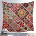 Bohemian mandala tapestry with deep red and blue patterns for modern wall decor - Cgt019-36 / 95*73 (brushed Finish)