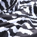 Satin leopard print square silk scarf for women featuring black and white zebra pattern - Zebra Print With Black Border