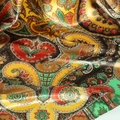 90cm satin square scarf featuring vintage paisley print and silk luster finish - 90*90cm / 1# Recommended Color (Multicolor Paisley)