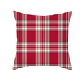 Square Christmas pillowcase with red, white and green classic Scottish plaid pattern - Red White Green Plaid(TPR215-11)