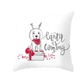 Winter is coming peach skin pillowcase featuring puppy on gift box for Christmas - Gift Box Puppy Winter is coming Style (TPR218-6) / 45*45cm (Insert Not Included)