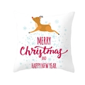 Cartoon Christmas reindeer peach skin pillowcase with Merry Christmas text - Yellow Reindeer Merry Christmas Style (TPR218-8) / 45*45cm (Insert Not Included)