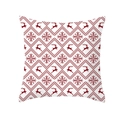 Christmas pillowcase with red reindeer and snowflake pixel art on white background - Retro Pixel Reindeer(TPR215-30)