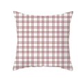Classic red and white plaid square pillowcase made of textured peach skin fabric - Classic Red White Plaid(TPR215-31)