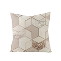 Detail von rosa Marmor- und champagnergoldenen geometrischen Mustern auf dem Kissenbezug - Rosa Beige Gold Marmor Geometrie (JYM092-36)