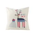 Christmas polyester pillowcase with cartoon reindeer and Holly Jolly print - Nordic Reindeer (JYM074-22)