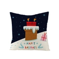 Christmas pillowcase with Santa falling into chimney and Happy Holidays text print - Jym074-29 / 45*45cm (Pillow Not Included)