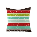 Polyester square pillowcase with multi-color horizontal stripes and white polka dots - Multicolor Stripe Polka Dot (JYM074-39)
