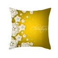 Golden Christmas peach skin pillowcase with snowflake and Merry Christmas print - Gold Gradient Snowflake (TPR229-3)