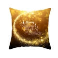 Golden Christmas pillowcase featuring glitter shooting stars and holiday typography - 45x45CM (No Core) / Sparkling New Year (TPR229-30)